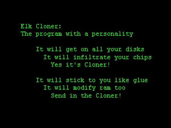 Elk clone virus poem