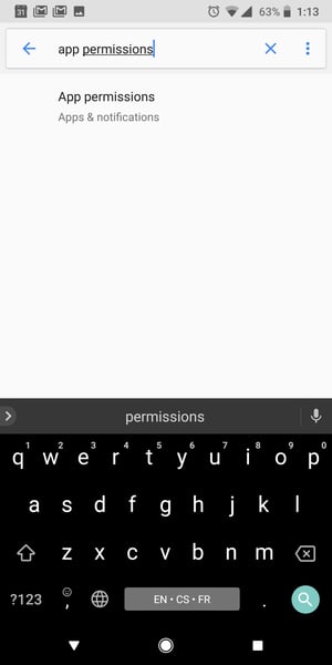How to find app permissions in Android