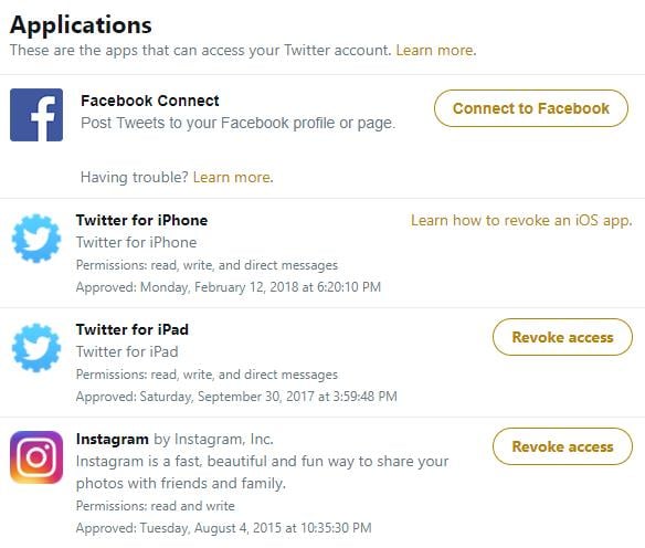 How to manage which apps get access to your Twitter account