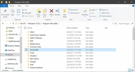 How to uninstall apps from the Program Files folder in Windows 10