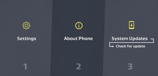 How to check for an Android system update.