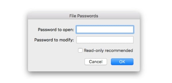 Come proteggere tramite password un file di Excel nel Mac