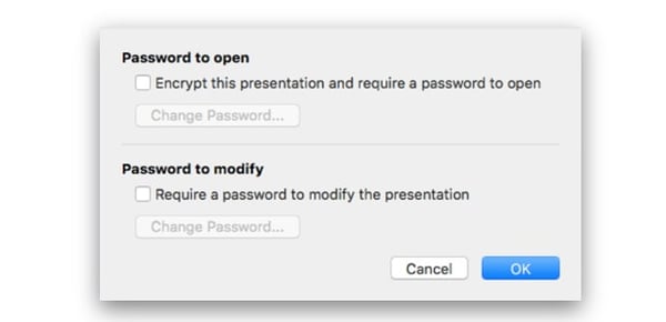 Come proteggere tramite password una presentazione di PowerPoint nel Mac