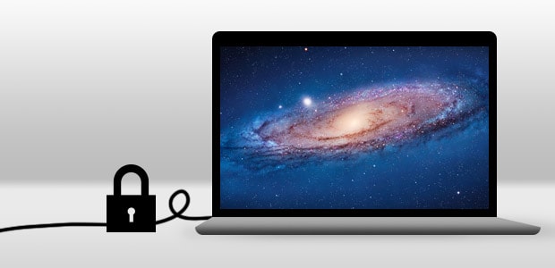 Uma trava com cadeado para MacBooks pode impedir furtos