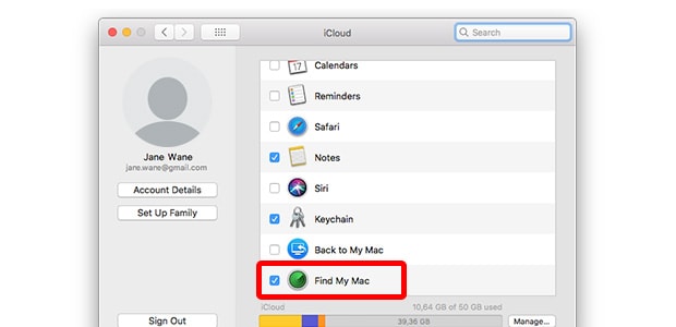 How to turn on Find My Mac 