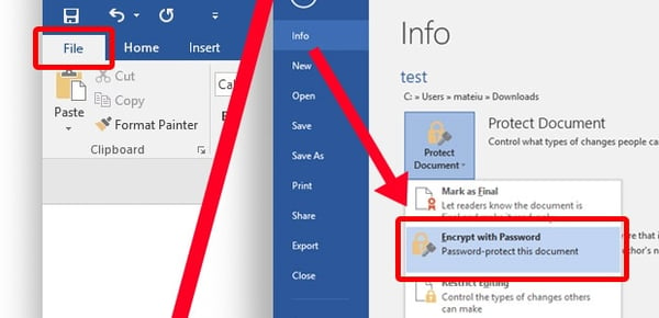 Cómo se agrega una contraseña a un archivo de Microsoft Office