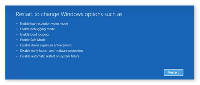 Cambiar la configuración de inicio de Windows