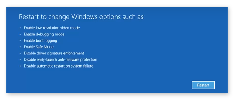 Modifica delle impostazioni di avvio di Windows