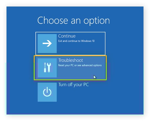 Restarting a Windows PC in Safe Mode.